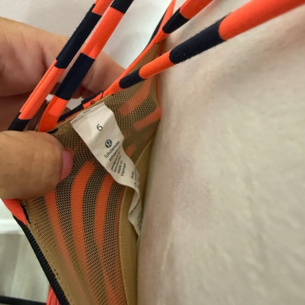 Lululemon Athletica blue and orange To be free Tank Top